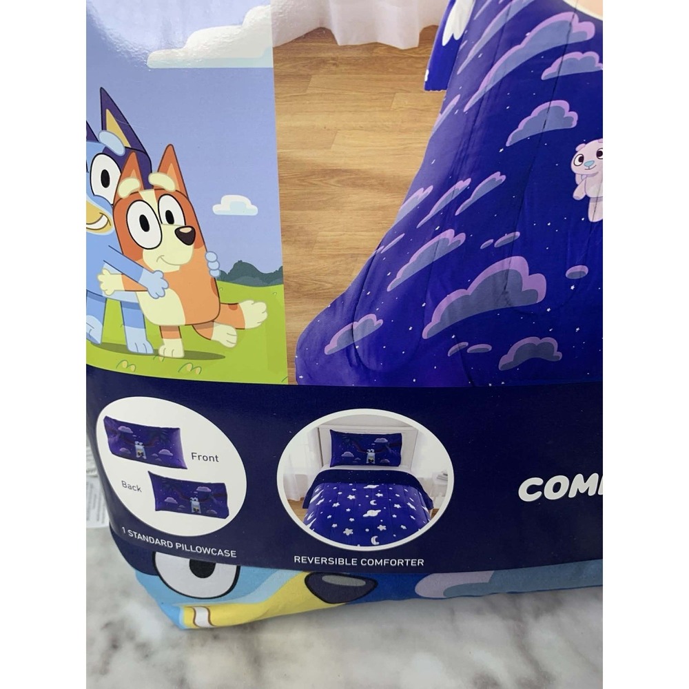 Bluey Kids Dream 2 Piece Twin/Full Reversible Comforter & Pillowcase Bedding Set